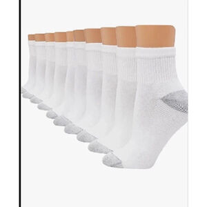 Hanes womens 10-pair Value Pack Ankle athletic socks White 5 9 US